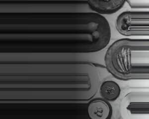 Une photo déformée représentant de la nourriture.