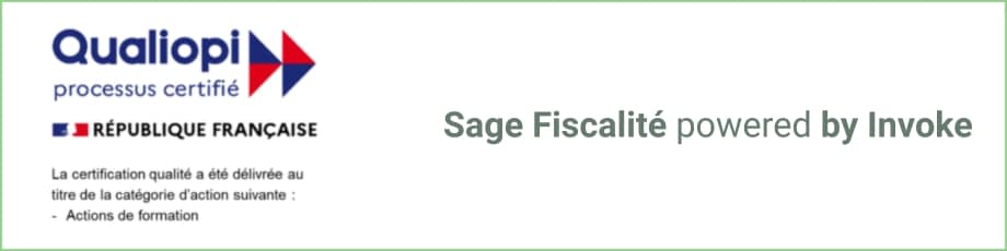 Visuel formation Sage Fiscalité powererd by Invoke
