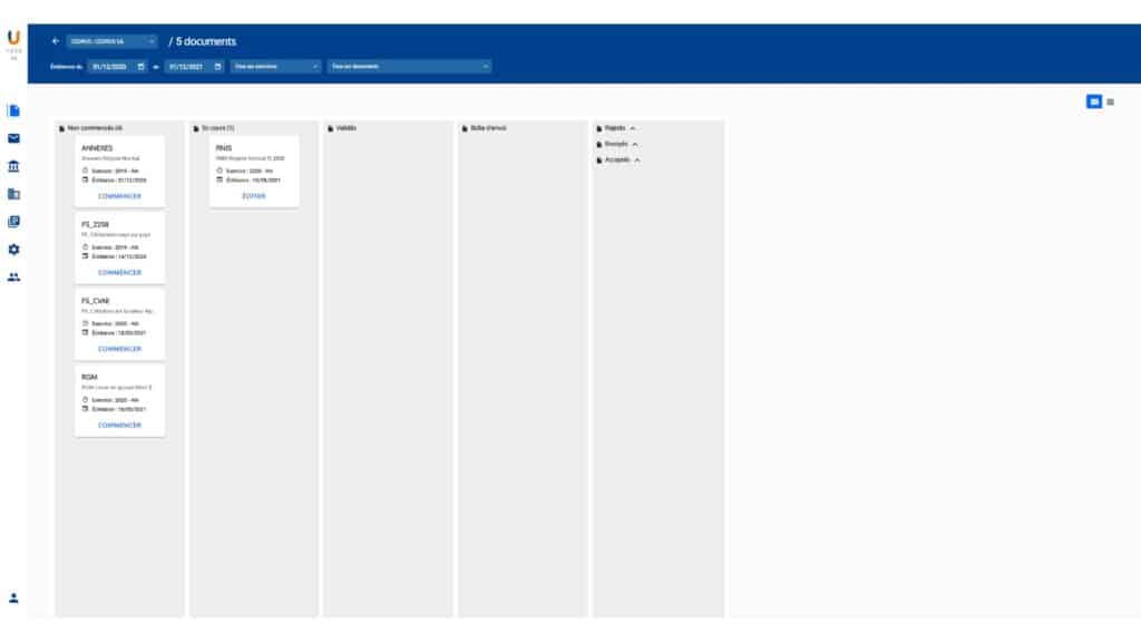 Tableau de bord Sage Fiscalité
